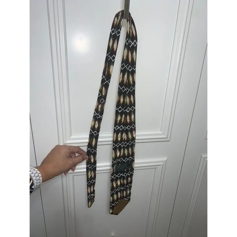 Polo Ralph Lauren Men's‎ Geometric Silk Tie Multicolor Classic Length